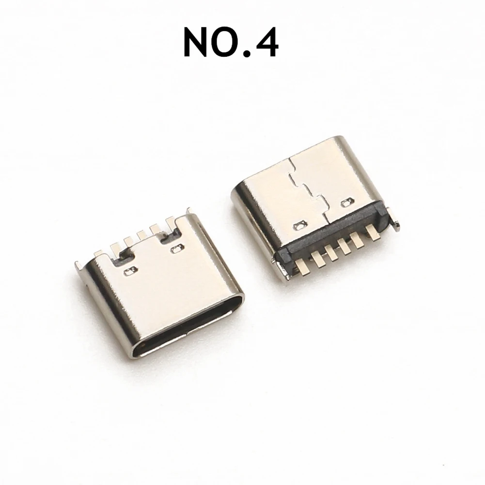 100 Stks/partij 10 Modellen Type-C Usb Opladen Dock Connectoren Mix 6pin En 16pin Gebruik Voor Telefoon En Digitale Product Reparatie Kits