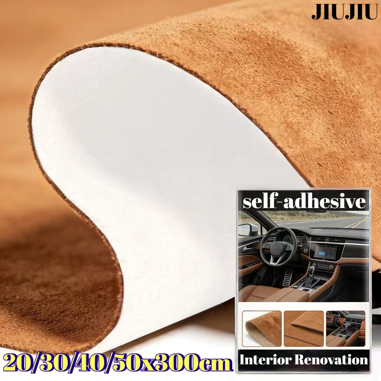 

Self-Adhesive Suede Fabric for Car Dashboard Wrap Soft Cover for A/B Pillar Center Console Stylish Interior Makeover