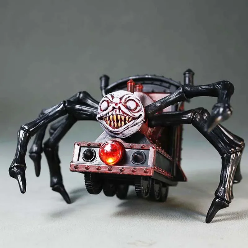 Terror Games Charles Small Train Spider Movable Figurine Model Room Decoration Desktop Ornaments Toys Boys Halloween Gifts