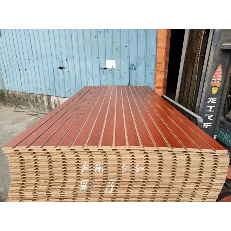 Custom. wood MDF 합판 슬랫월 패널 슬랫 벽, 그루브 멜라민 슬롯 MDF 15mm 16mm 18mm 금속 삽입