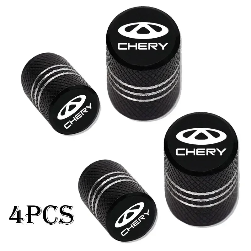 4Pcs Chery Alloy Wheel Tire Valve Dust Caps Fit Chery S5 O5 E5 C5 PRO PHEV Tiggo 5 8 7 Arrizo Jetour X Exterior Decoration Parts