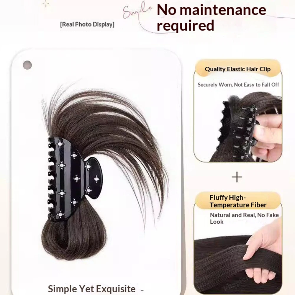 Fluffy Messy Bun Claw Clip Synthetic Hairpiece Heat Resistant Chignon Hair Accessories for Women Daily Party Wedding Retro