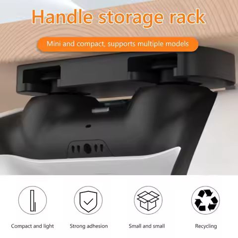 ABS Game Console Controller Hanger Bracket for PS5 PS4 Handle Hanging Storage Rack Sticker Under Desk Gamepad Hook Holder Stand