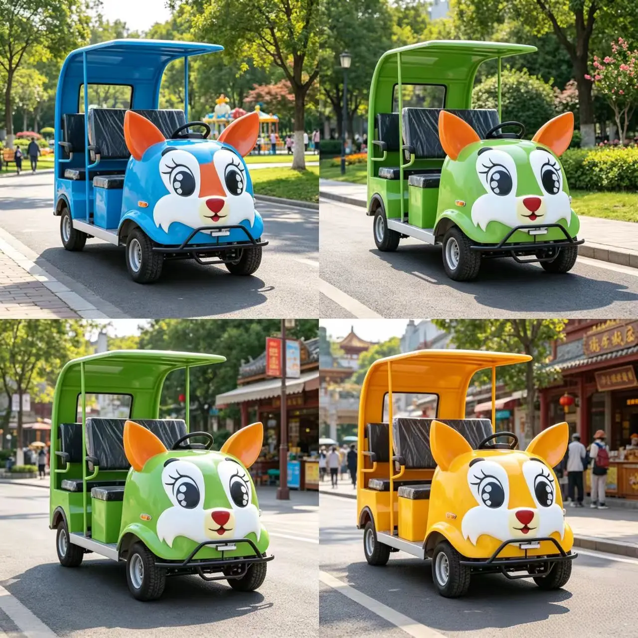 Véhicule de tourisme électrique personnalisable 2-4 places, moteur 800W/2000W, véhicule de transport touristique, véhicule d'exploration urbaine écologique