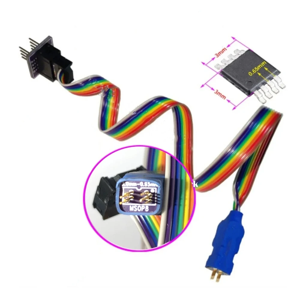 Best Price MSOP8 Microchip Probe TVSP8 Patch Dense Pin Burning Spring Thimble Automotive Car 8 Pin 0.65mm Pitch for Digiprog