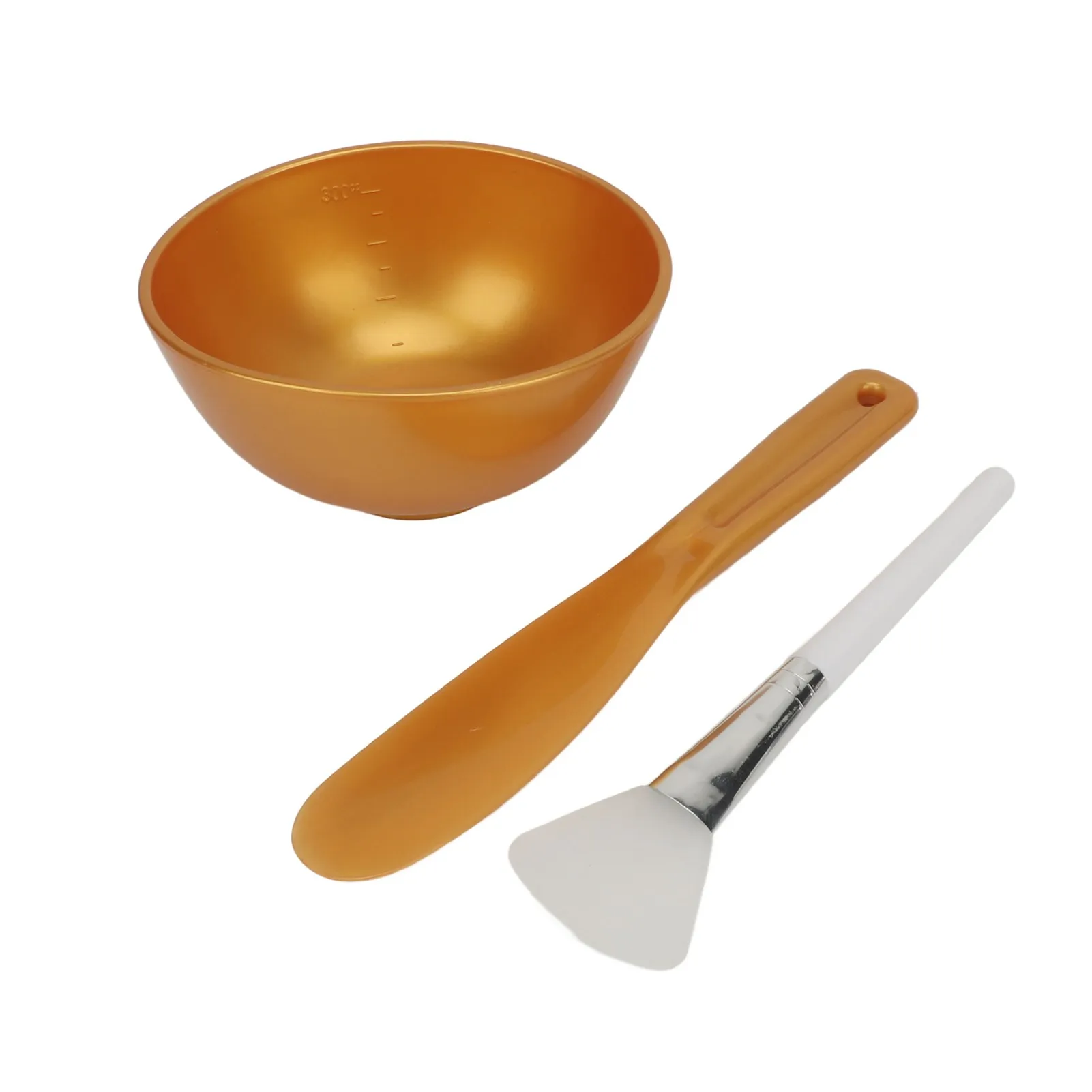 Face Mask Mixing Bowl Set Facial Mask Bowl Set Glossy Surface Golden Portable Easy To Clean with Brush Scraper for Mask Powder