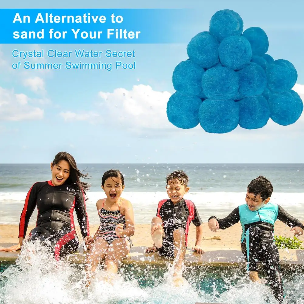 Blue Pool Filter Ball No Odor Keep Clean Useful Pool Impurities Filting Ball Hot Tub Filter Sand Replacement