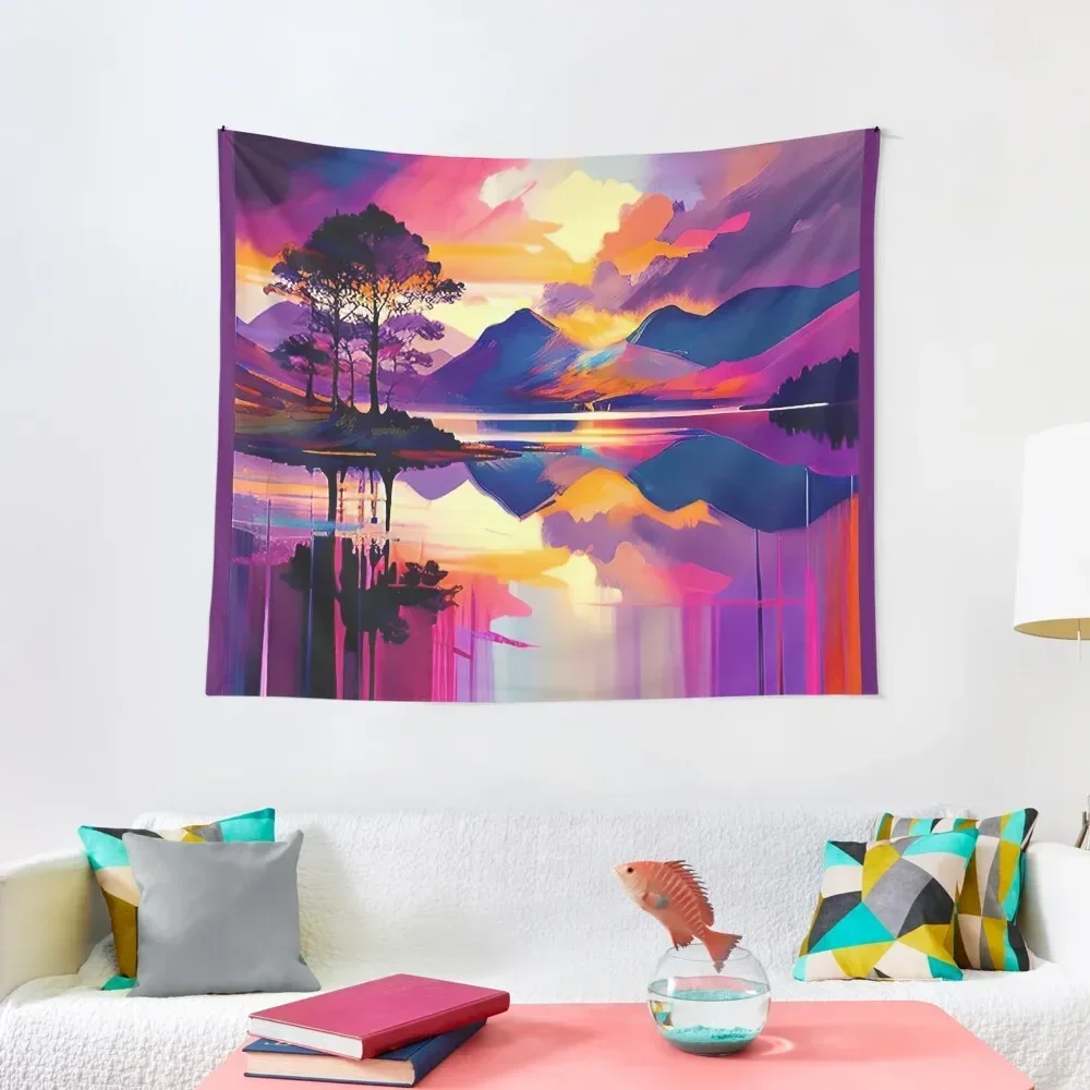 

Scottish Highlands Sunset Surge Tapestry Outdoor Decor Cute Decor On The Wall Tapestry