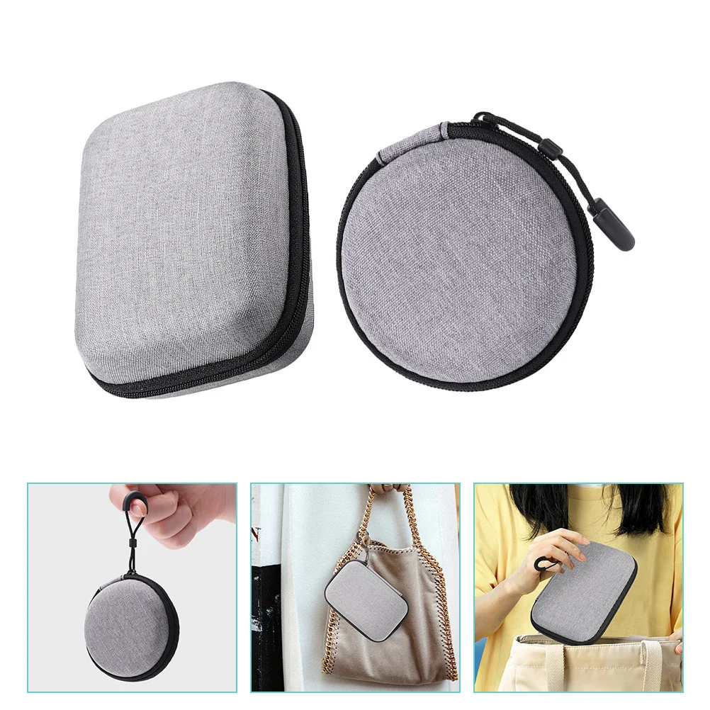 Bolsa organizadora de auriculares para dispositivos digitales, bolso portátil de almacenamiento electrónico para micrófonos inalámbricos, 2 piezas