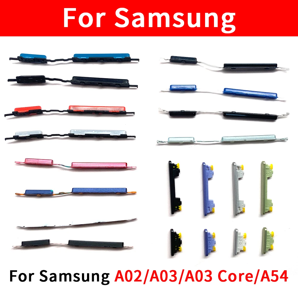 

10 шт., боковые кнопки питания для Samsung A02 A03 Core A54