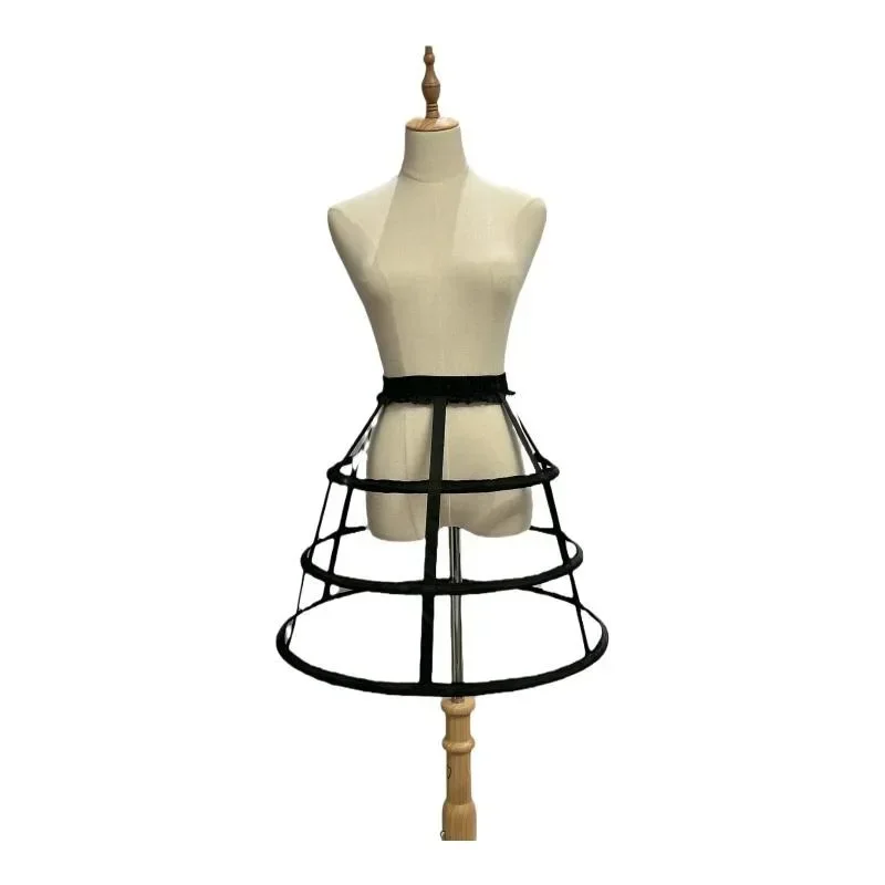 Women's Victorian Gothic Cage Pannier Hoop Skirt Bustle Petticoat