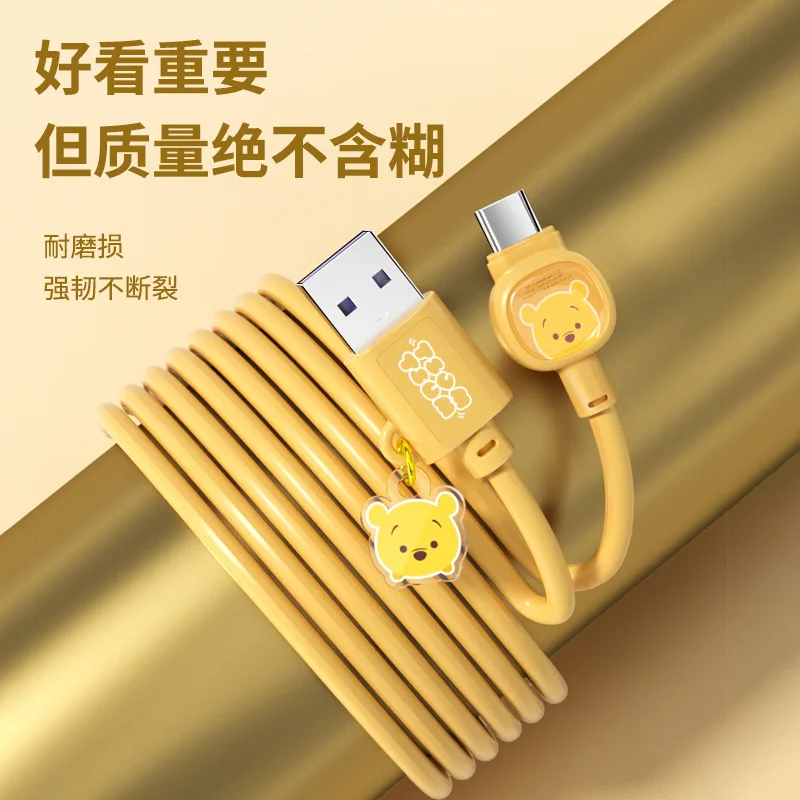 Cartoon Disney Lotso Pooh Bear Alien Series 1M Fast Charging Data Cable Applicable For IPhone Typec Phone Charging Cable