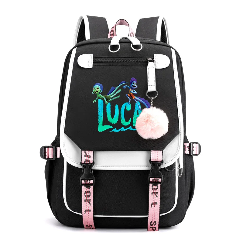 

MINISO Luca Alberto Sea Monster School Bag for Boys Girls USB Charging Laptop Backpacks Women Men Rucksack Travel Bag Mochila