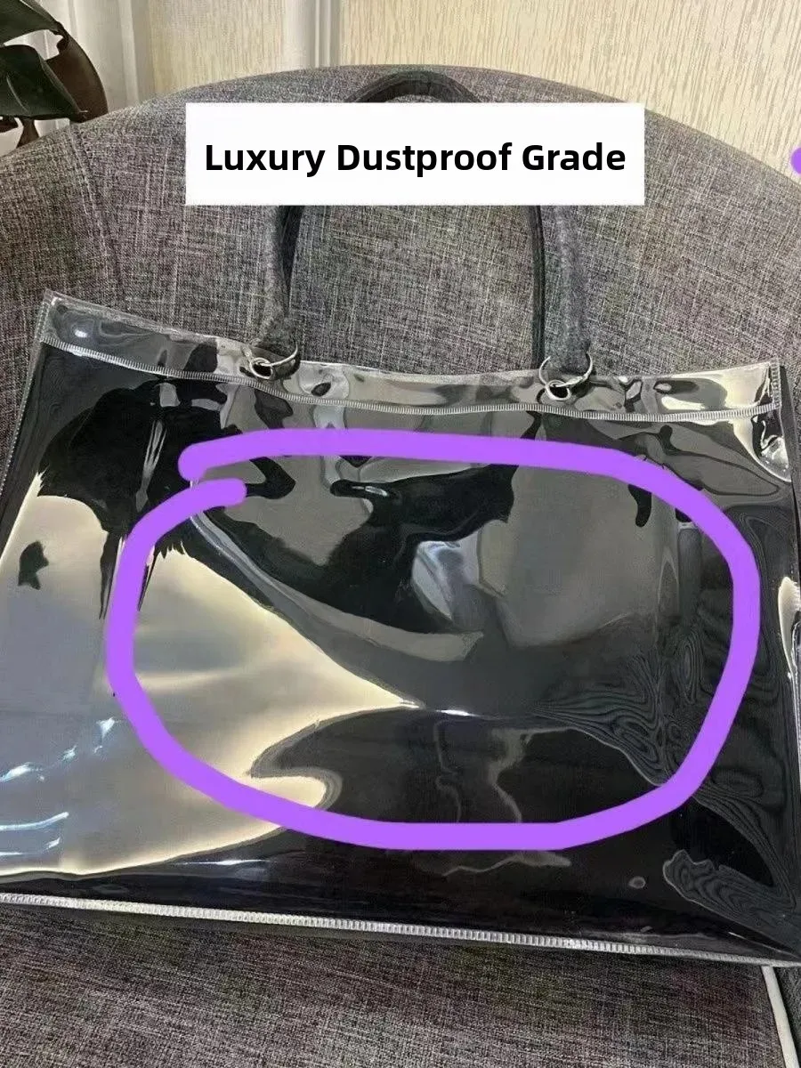 Transparent PVC Dustproof Bag for Tote Bag Protection Cover Felt Material Suitable for Hidden Light Brand DIY Peripheral