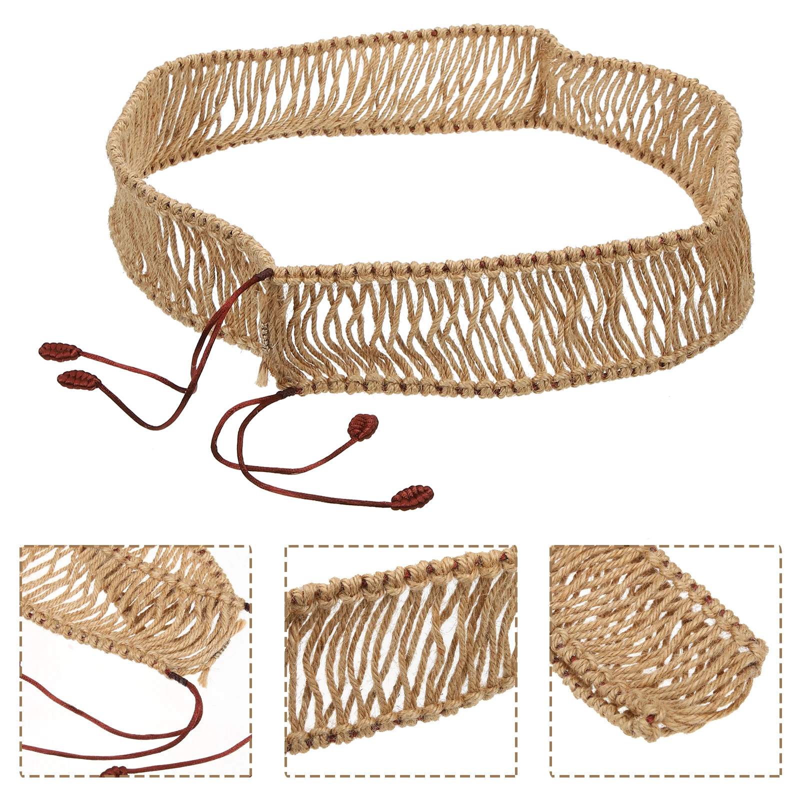 

Ethereal Drum Rope Vintage Hand Woven Hemp Fiber Decorative Wrap Steel Tongue Drum Accessories Supplies Wrapping Rope Adjustable