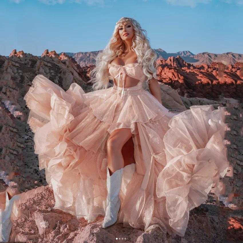 

Peach Pink Layered Girls Skirt Sequins Elastic Waistband Women Skirts Tiered Custom Made Tulle Tutu Skirts ropa de mujer