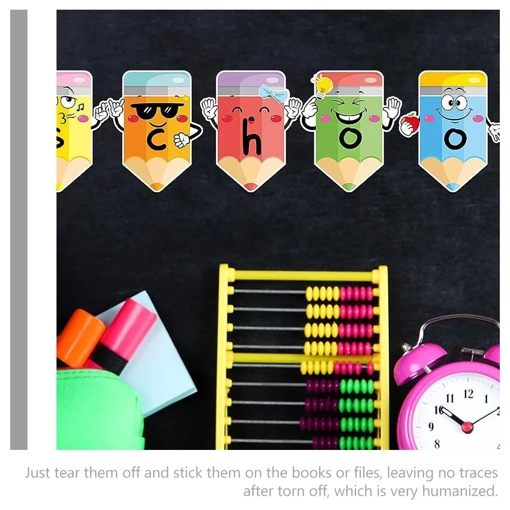 

6 Pieces Cartoon Design Memo Pads Pencil Pattern Note Stickers Tearable Paper Portable Office Self Adhesive Daily Use Memo Pads