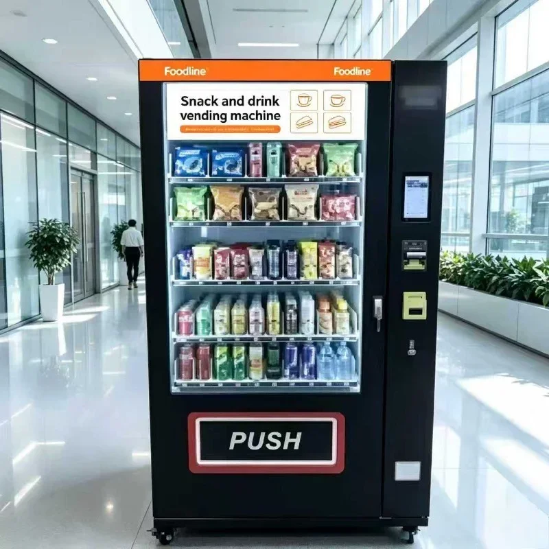 Foodline Combo Snack & Drink Vending Machine Custom Appearance Commercial Beverage Food Vending Machine