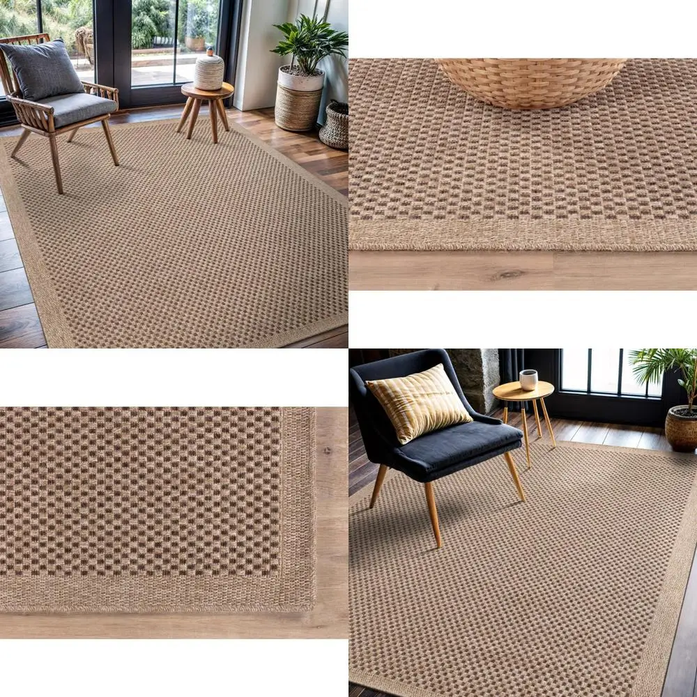 

Natural Fiber Jute Rug, 4x6 Feet, Indoor Outdoor Area Rugs for Living Room, Patio, Kitchen, Sisal Boho Woven Style