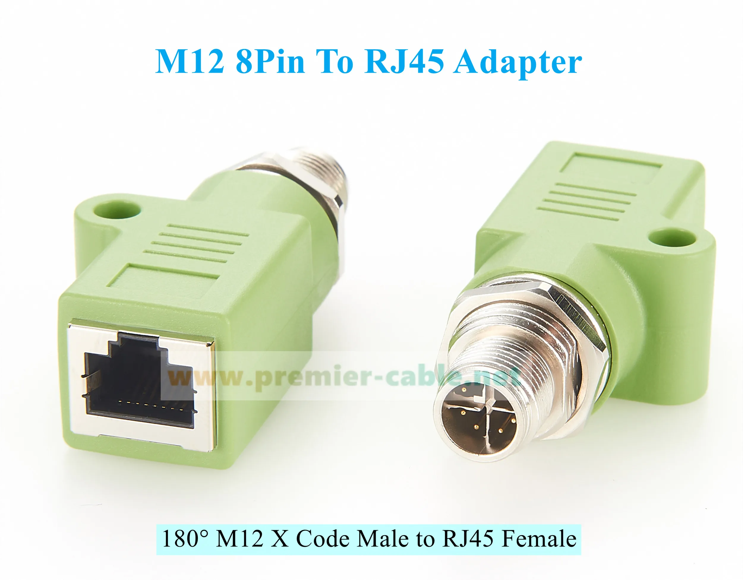 M12 X Code 8-Pin Buchse auf RJ45 Ethernet-Adapter IP67 abgeschirmte Einbaubuchse für Schalttafel, Durchgangssteckverbinder, runder Steckverbinder – Detail 4