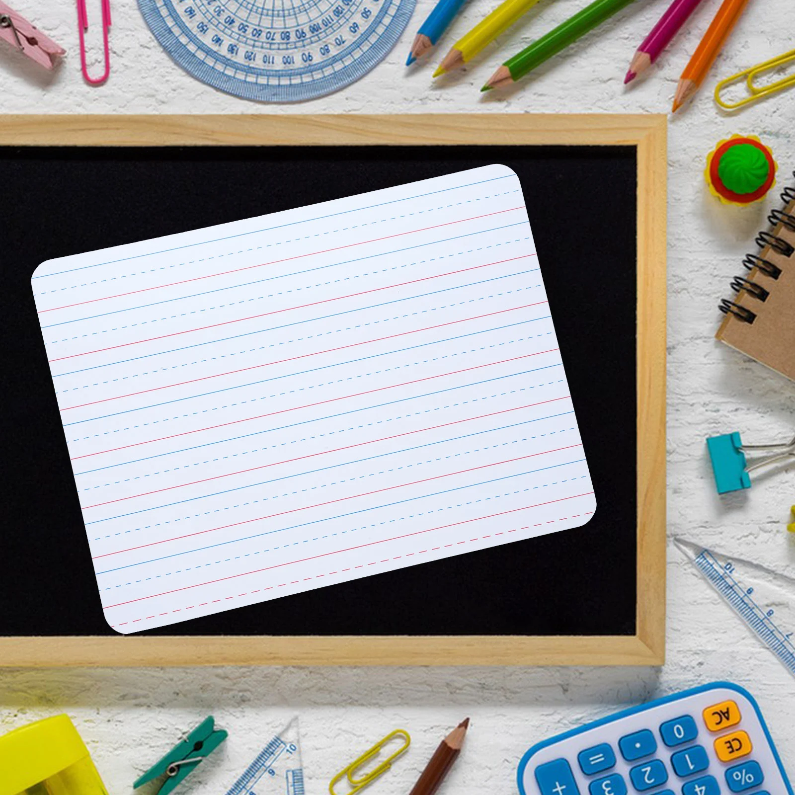 Sentence Strip Word Cards, bloc-notes effaçable à sec, tableaux blancs avec lignes pour l'apprentissage du tableau blanc