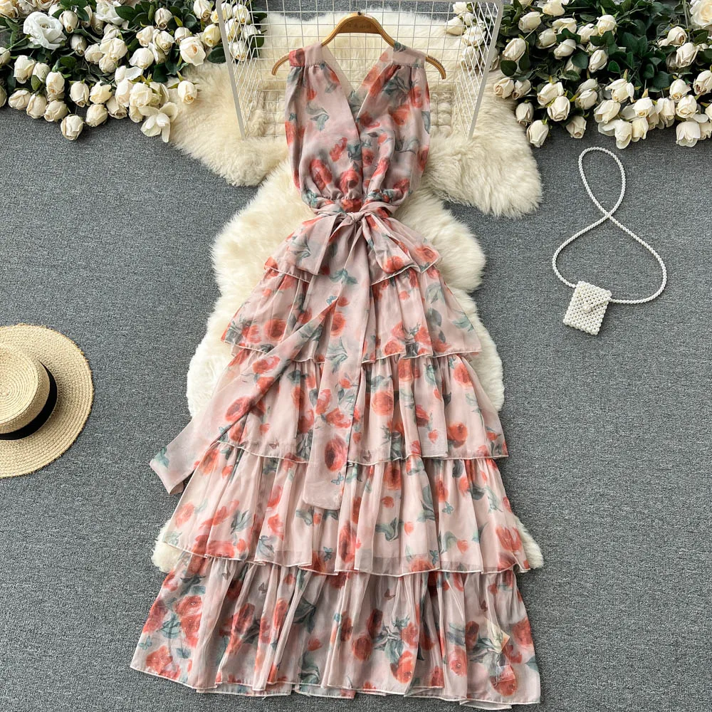 

Beach Vaion Sexy Bal Slim Fit Midi Length Multi-layered Lace Skirt Women's Dr Korean Sle High Waist A-line Skirt