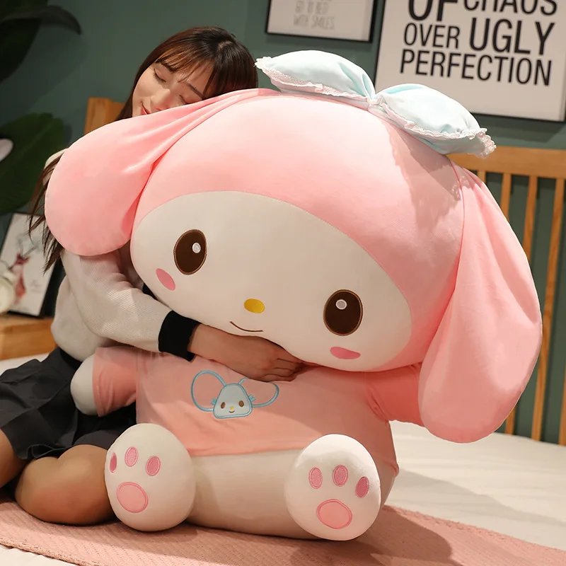 

Подушка для куклы Sanrio Kuromi 85 см, милая мягкая хлопковая наполняемая Подушка, аниме «Моя Мелодия», подарок на день рождения для девочек