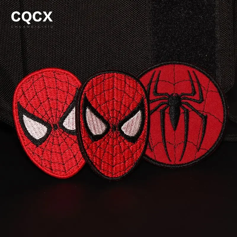 Marvel Velcro Badge Armband The Avengers Badge Superman Backpack Embroidered Cloth Sticker Batman Personalized Cartoon Badge