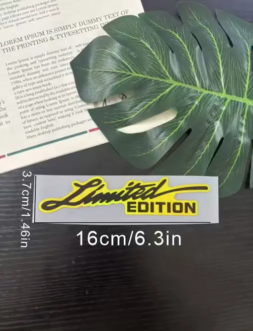 1 Piece of High-End Matte Gold Limited Edition Motorcycle Sticker, Perfect for Motorcycle Fuel Tanks, Helmets, Car Bumpers, Triangular Windows, Laptops, Toolbox Decorations, Outdoor Modified Vehicle Accessories, Waterproof and Sun-Resistant Durable Body Decoration Decals