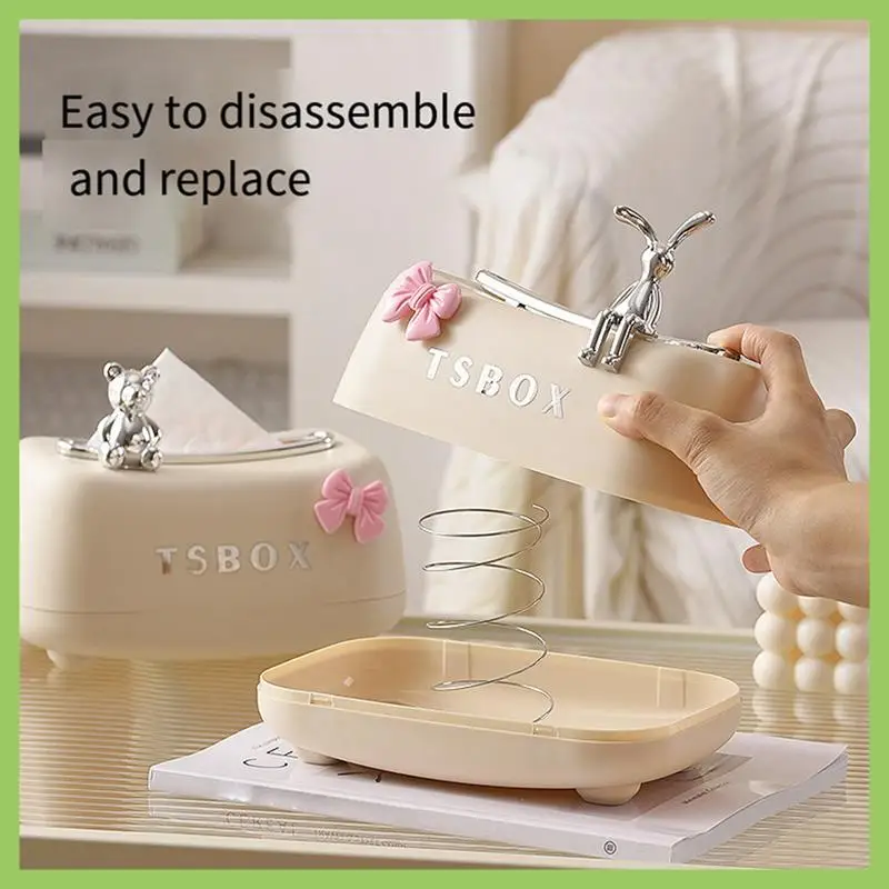 

Держатель для салфеток с пружинной крышкой коробки для салфеток Гладкая салфетка Органайзер для бумаги для лица Коробка для хранения салфеток (A) Прочный