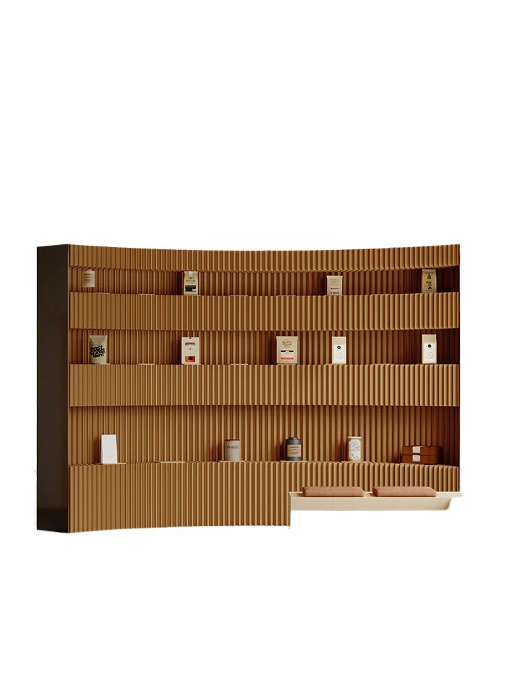 

Screen office partition paper wall foldable mobile multi-layer rack hotel baffle light layer background wall