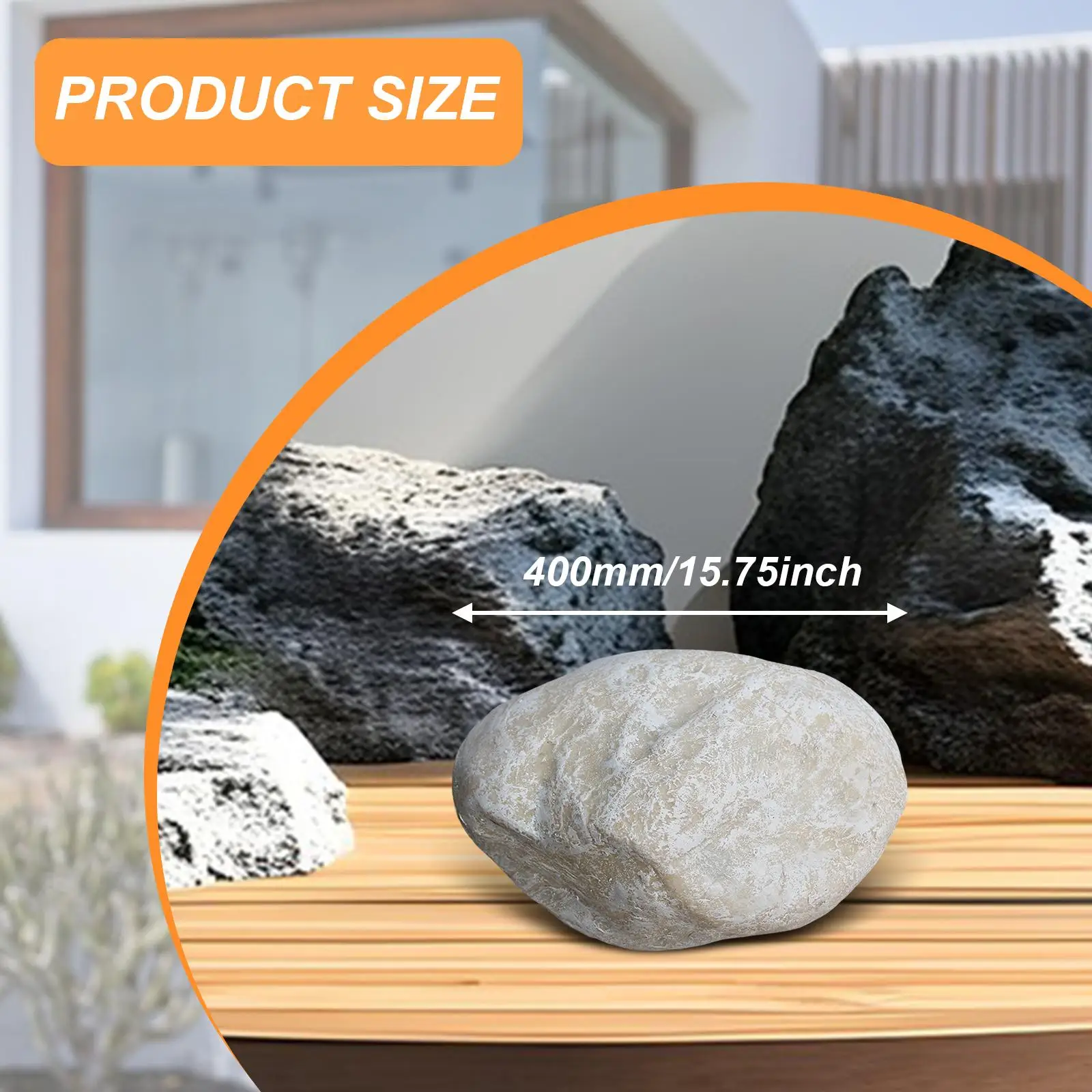 Landscape Rock Fake Stone Realistic Ornament Fiberglass Diorama Supplies Faux Rock for Mall Hotel Bonsai Garden Yard