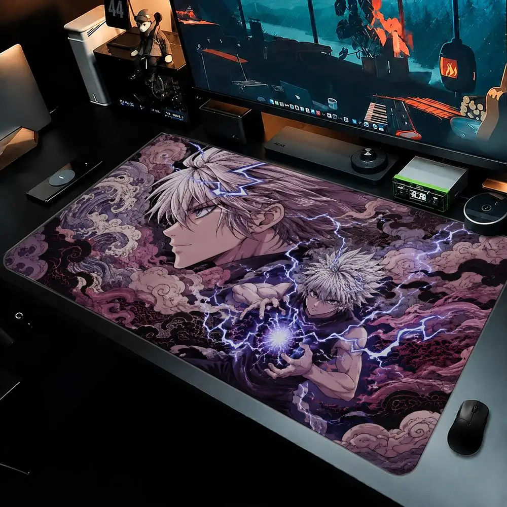 Killua Zoldyck Hunter Hunter Mouse Pad Mouse Pad Anti-Slip Rubber Base Extended Desk Mat For Gamers Office Computer Accessories