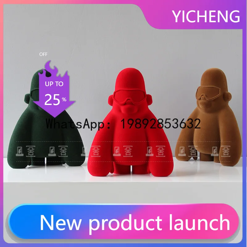 

PYJ Modern Minimalist Abstract Decorative Entryway Tabletop Resin Suede Ornaments