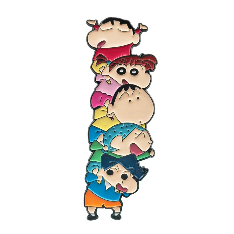 

Crayon Shin-chan Jenga Metal Badge Spring Guard Backpack Pin Y2k Fashion Toys Anime Cartoon Frind Kawaii Cute Personalized Gifts