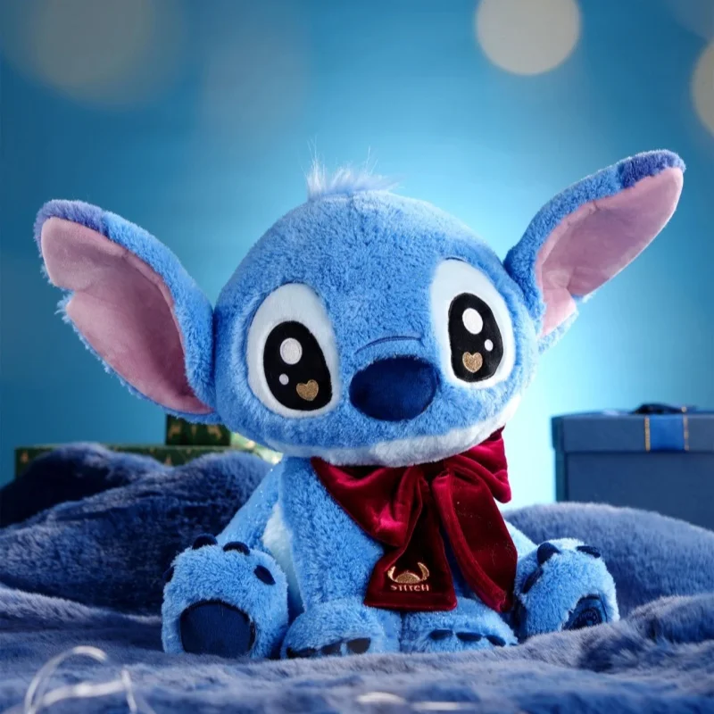 Genuino Disney Kawaii Stitch juguetes de peluche Bluely Lilo & Stitch llavero de peluche muñecas bolsa colgante regalo de fiesta de cumpleaños para chico