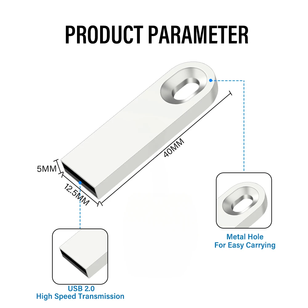 JASTER Pen Drive Metal USB Flash Drive 128GB 64GB Key Chain Memory Stick 32GB Mini USB Stick Creative Gift 16G for Laptop U Disk