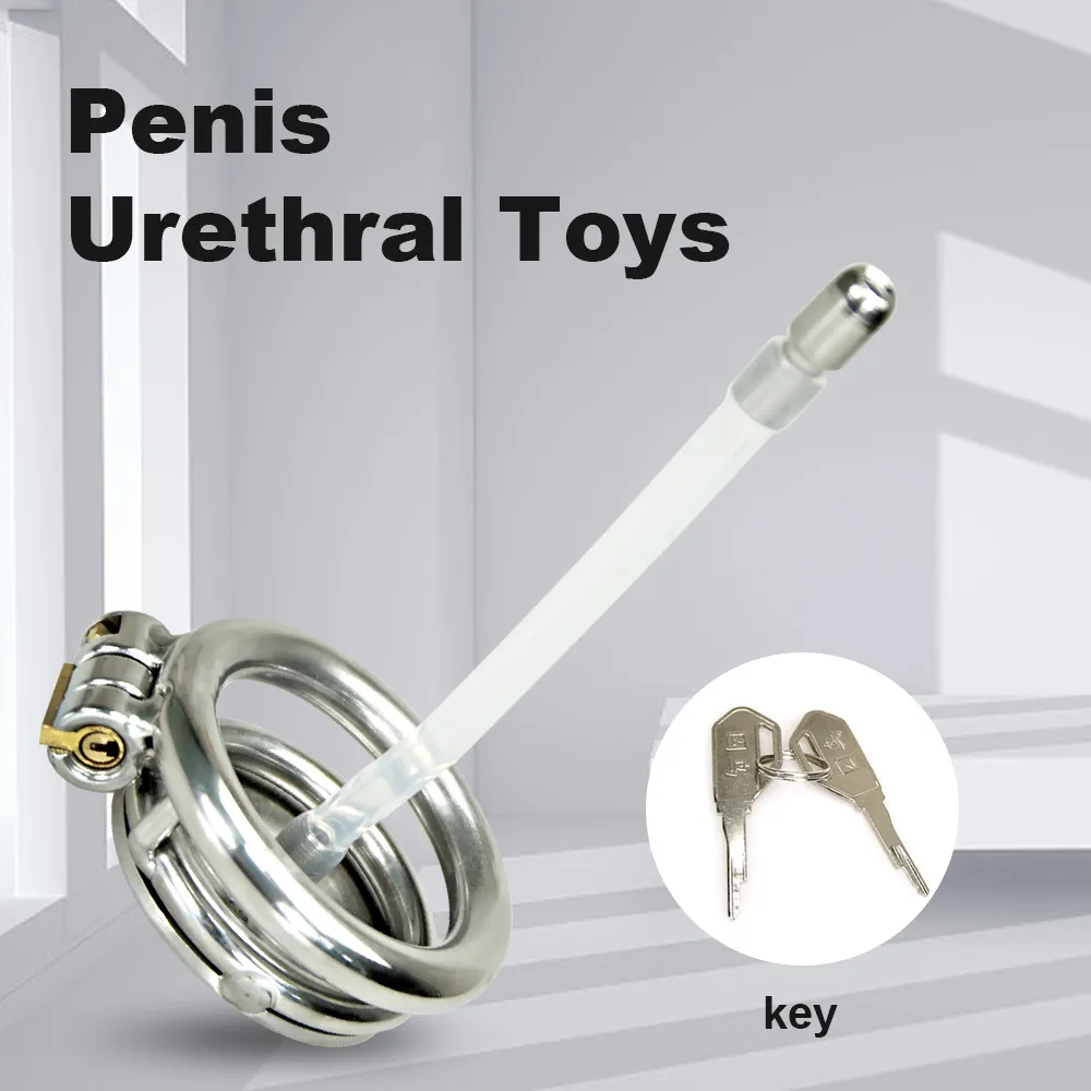 Stainless Steel Chastity Cage Male Sex Toys Cock Cage Chastity Device Sleeve for Penis Scrotum Lock Penis Urethral Toys Sex Shop