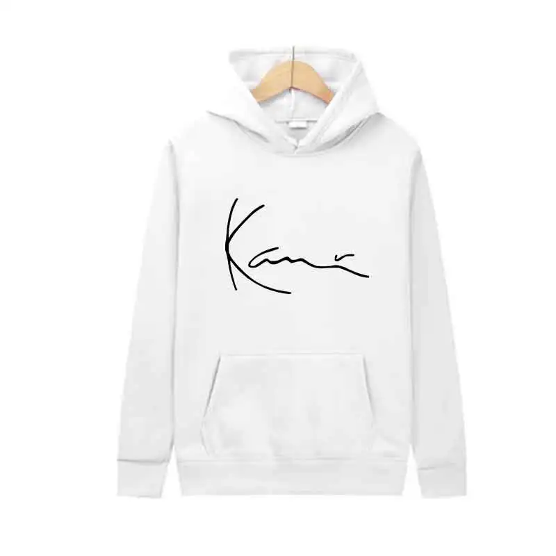 Männer Blau Weiß Mode Trends Hoodie Drucken Casual Streetwear Sport Jogging Sweatshirt Pullover Frühling Herbst Täglich Unisex Tuch – Detail 6