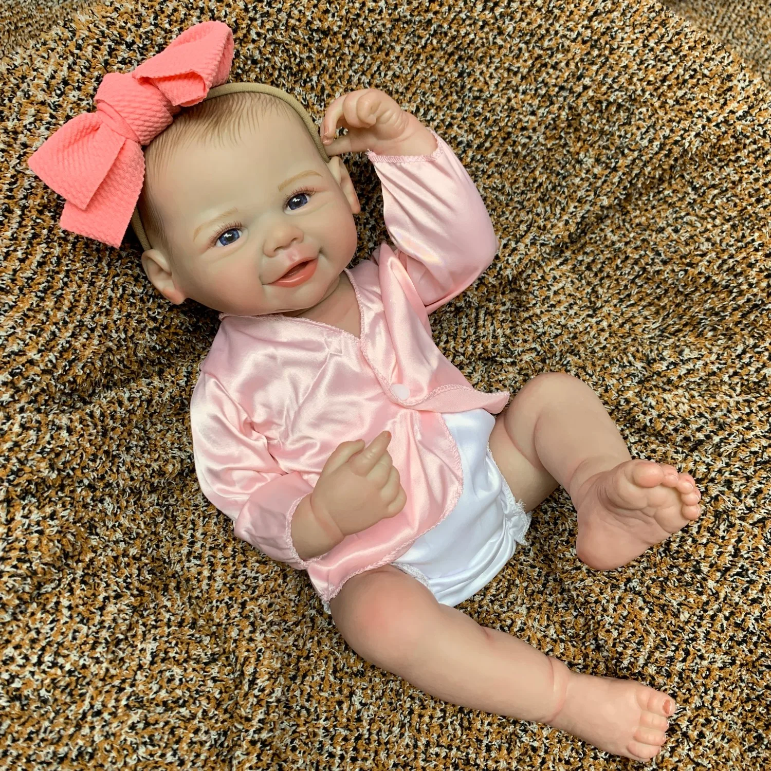 Full Body Silicone Vinyl Girl 50CM Vivienne Reborn Doll Handmade Painted Bebe Reborn Dolls Waterproof Toys For Kids Gift Muñecas