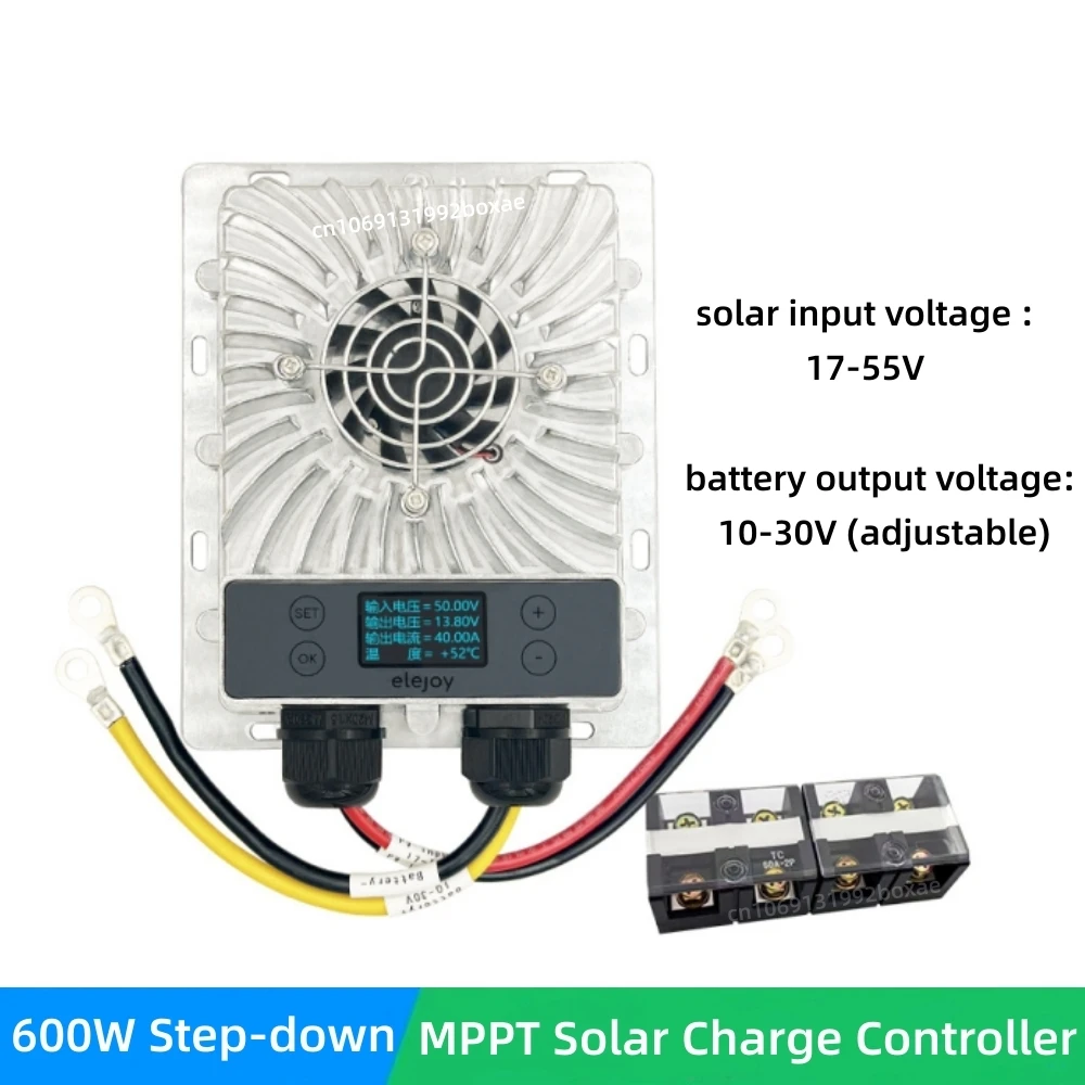 

600W Step-down MPPT Solar Charge Controller 10-30V Adjustable 40A Solar Regulator For 12V 24V Lead-acid/Lithium/LiFePO4 Battery