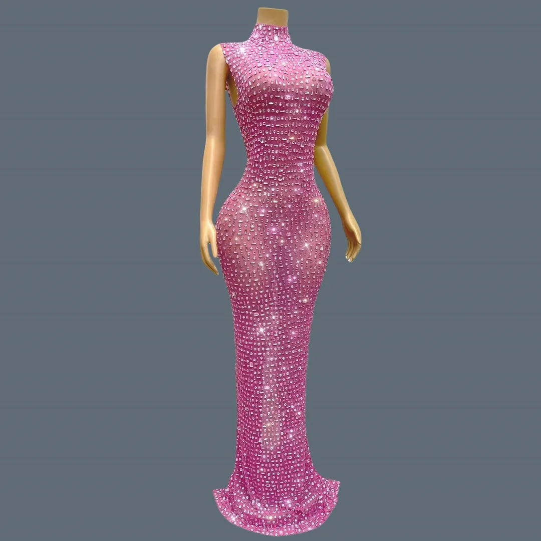 Luxury Birthday Dress Birthday Party Sexy Women Sheer Mesh Evening Dress Party Photo Shoot Wear Gesebei