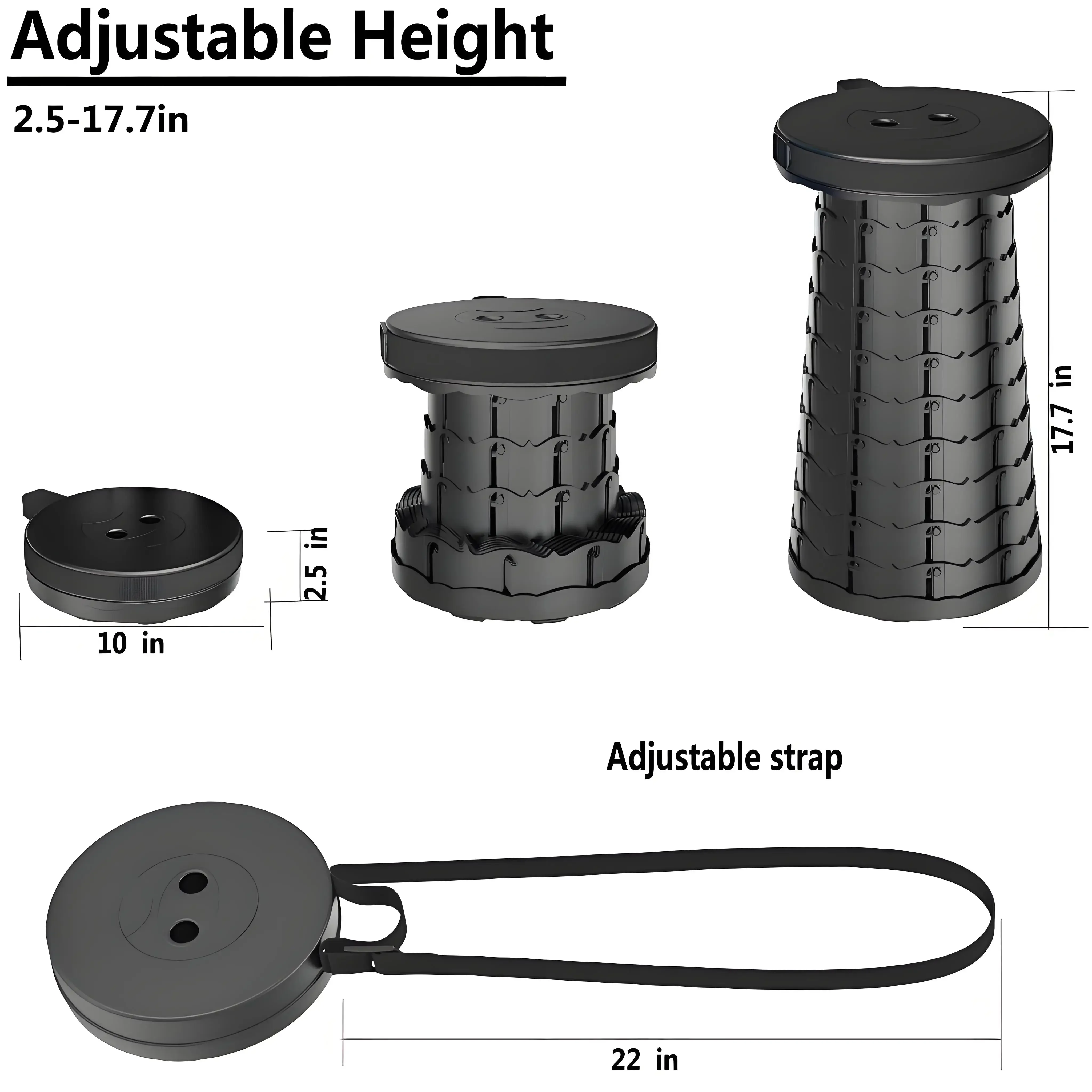 Lightweight Portable Fishing Chair Foldable with Carry Bag for Outdoor Camping And Fishing - Comfortable Durable Outdoor Seat image 5