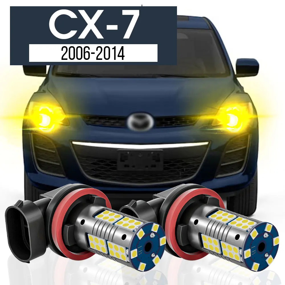 

2pcs LED Fog Light Lamp Blub Canbus Accessories For Mazda CX-7 CX 7 CX7 ER 2006 2007 2008 2009 2010 2011 2012 2013 2014