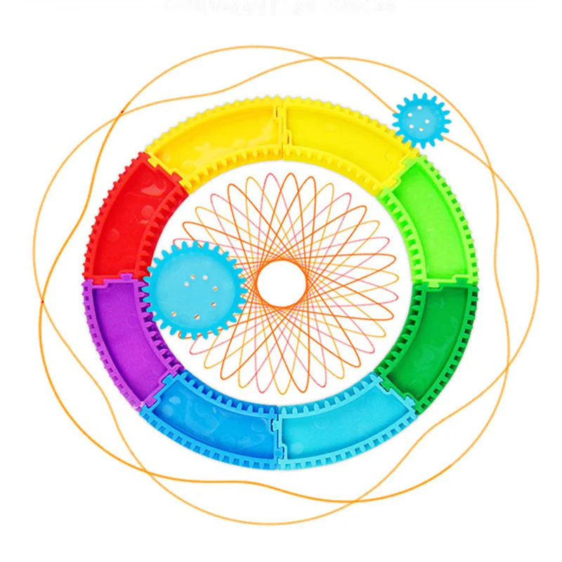 Geometria spirograph desenho estênceis conjunto modelo de pintura arte artesanato criativo crianças brinquedo educativo variedade de flores régua