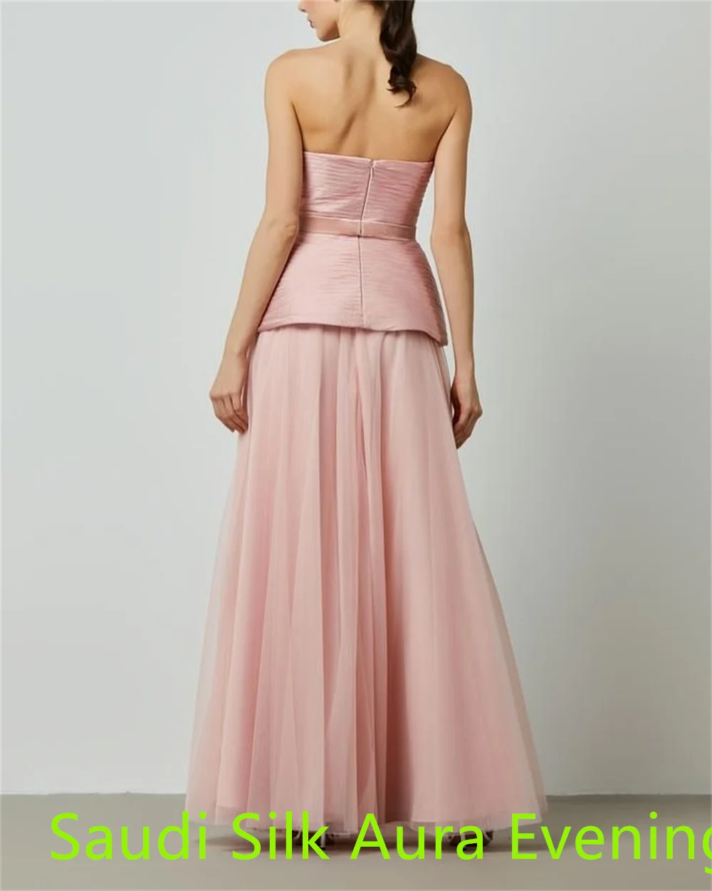 

Customized Fashion Pink Jersey Homecoming Dress Elegant Strapless Belt(Sashes) Tiered Appliques Zipper Back Customized Party D