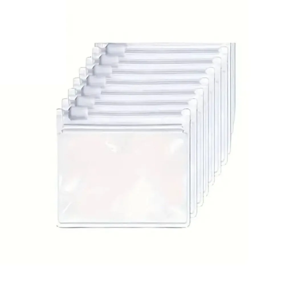 10pcs Display Packaging Clear Pill Pouch Reusable Portable Pill Bags EVA Durable Ring Storage Holder Bag Home