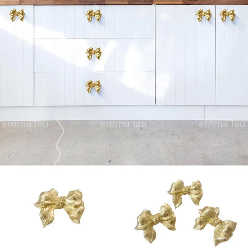 Gold Furniture Handle Door Knobs Solid Brass Animal Fish Flower Single Hole Handles for Cabinet Kitchen Cupboard Drawer Pulls