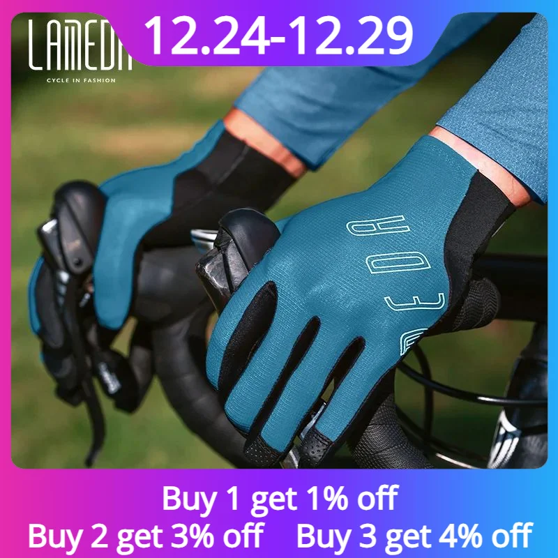 Lameda Cycling Gloves Thin Long Finger Gloves Professional Men's Cycling Gloves Anti-slip Men And Women Bicycle Accessories