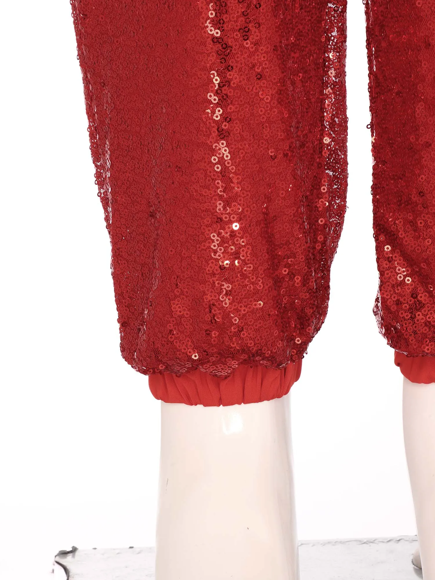 Kids Girls Sequined Jazz Modern Dance Pants Street Hip-Hop Stage Performance Costumes Sparkly  Elastic Waistband Bloomers Pants